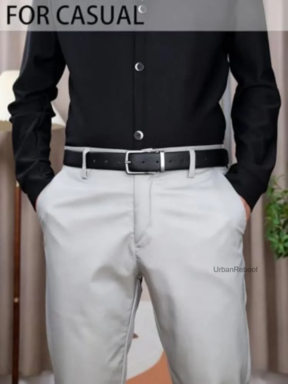 Men's Genuine Leather Dress Belt, 1.38